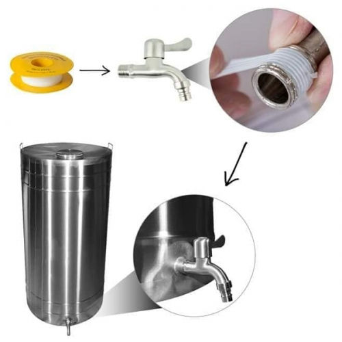 Butoi de inox 200L AISI 304 (cu robinet), Бочка 200л нерж. сталь(с краном),livrarea gratuita фото 1