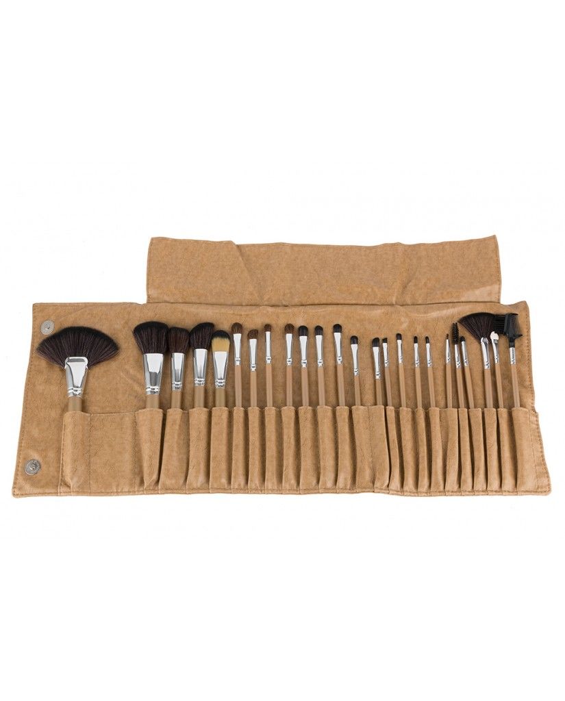 Set 24 Pensule Machiaj Par Natural Lila Rossa Professional Zr240set