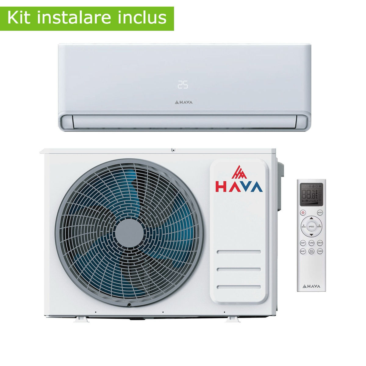 Aer conditionat Hava Smart Plus, Wi-Fi, 12000 BTU, clasa energetica A++, cu kit de instalare inclus foto 1