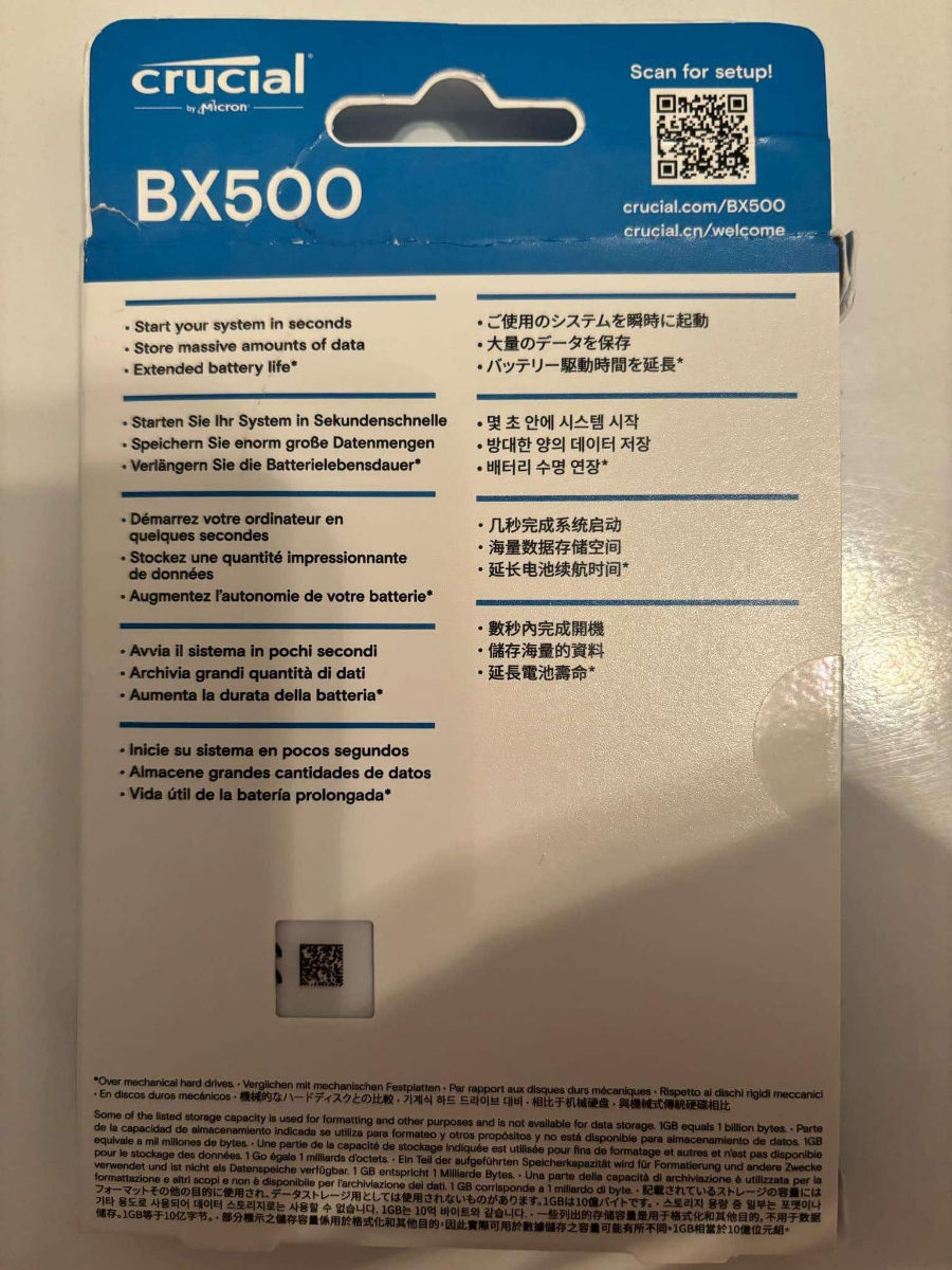 Crucial BX500 4TB foto 1