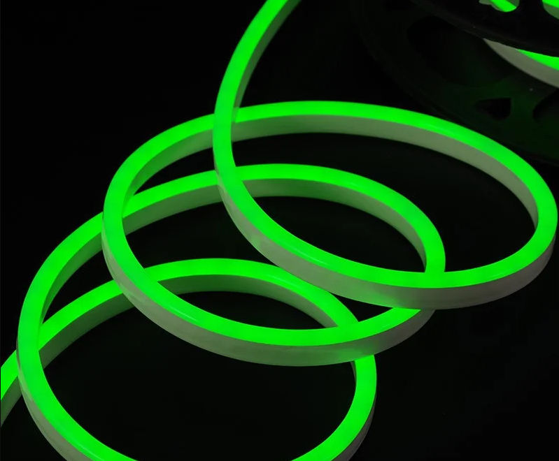 Bandă LED Neon Culoarea verde de 5 metri Bandă Flexibilă Neon    Bandă decorativă foto 1