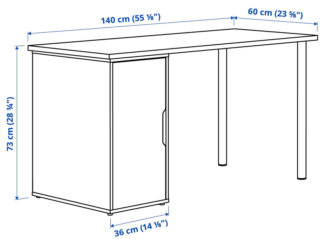 Masă de birou Ikea Mittcirkel/Alex 140x60 foto 4