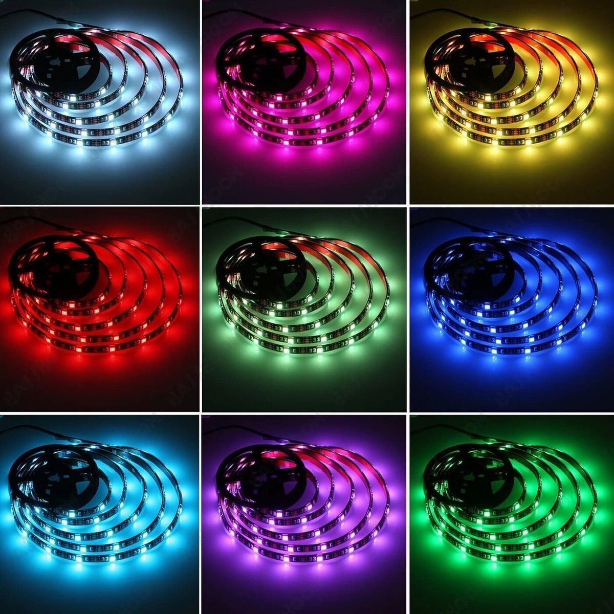 Bandă RGB cu reglare a culorii 14,4 W/m fără componente 60 LED/m IP20 (5 metri) foto 6