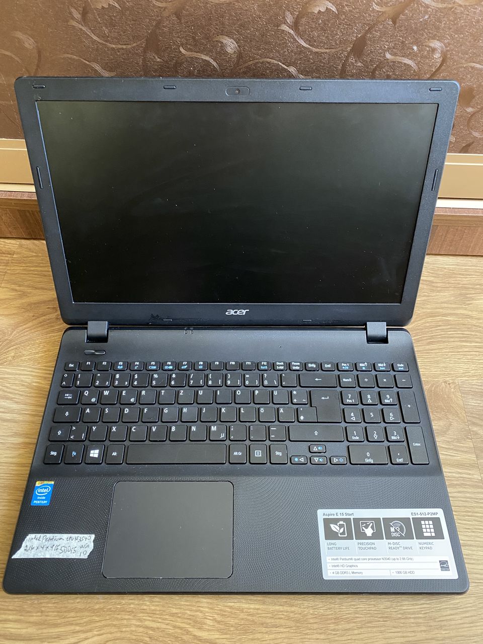 Acer Aspire E15 Start