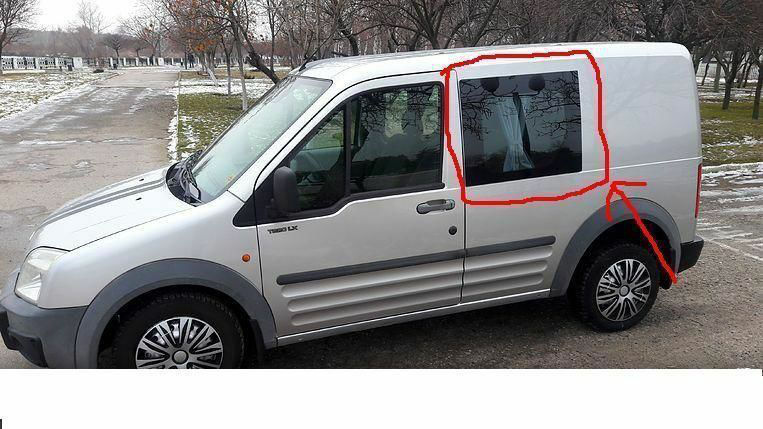 Ford Transit Connect-боковые стекла салона( левое и правое). foto 5