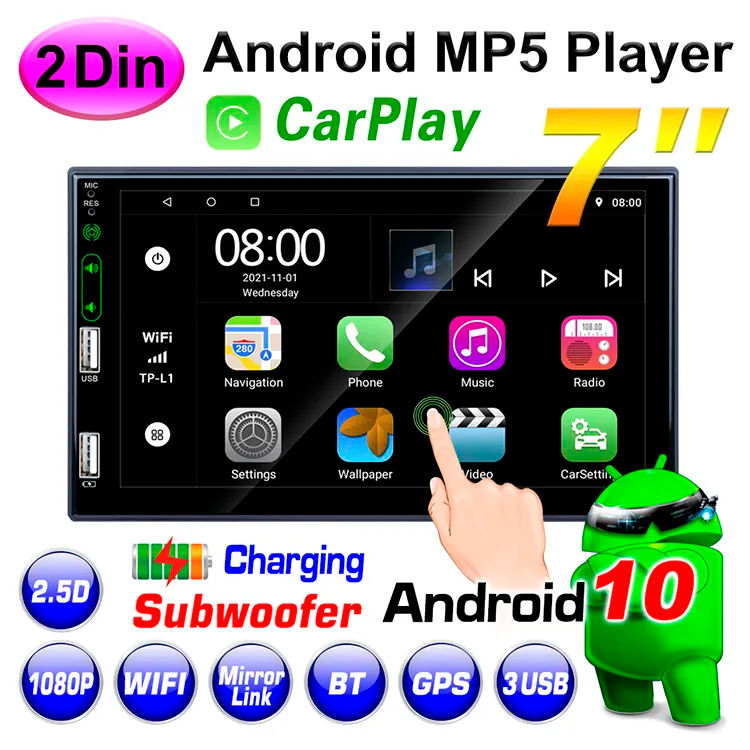 Магнитолы 2-дин на  Android 11,Wifi,GPS,3G,USB.Кредит! foto 7