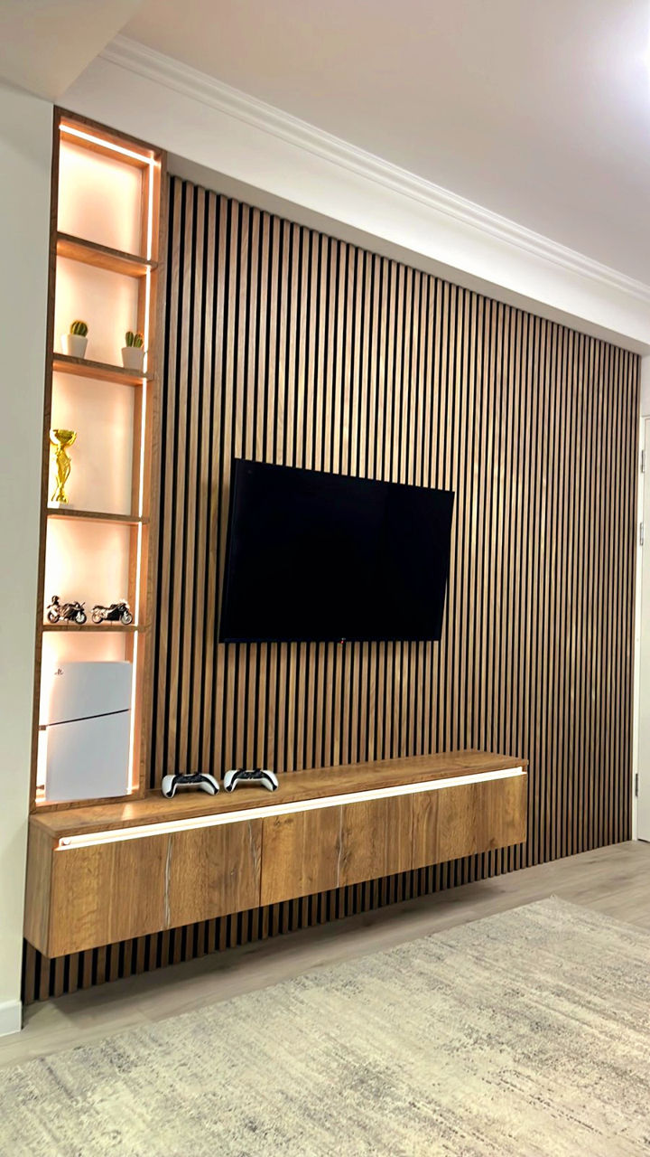 Panouri decorative riflate. perete decorativ. декоративные рейки. панели декор.стеновые панели. foto 4