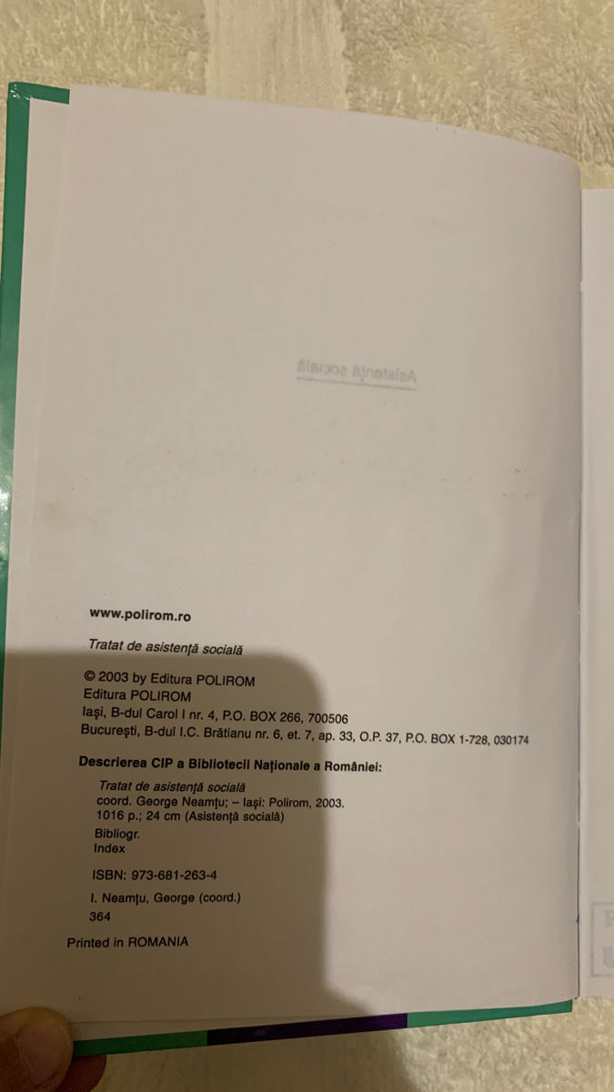 Vind Tratat de Asistenta Sociala - 200 lei foto 1