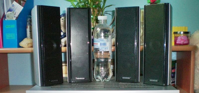 Kenwood полочные 2-x полосные колонки black, silver и центральная ...