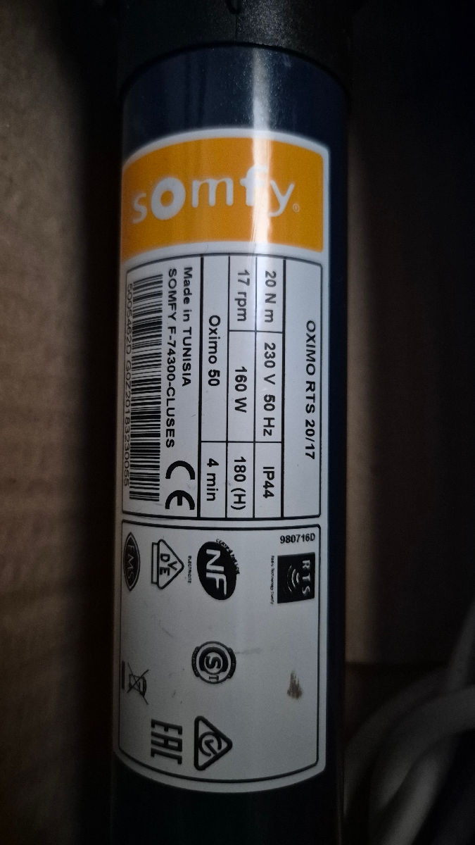 Двигатели Somfy для автоматического управления роллетами(жалюзями) фото 0