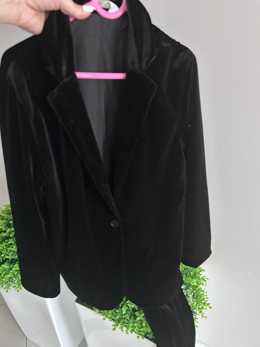 Sacou cu pantaloni evazați fetiță 8-9 ani h&m foto 1