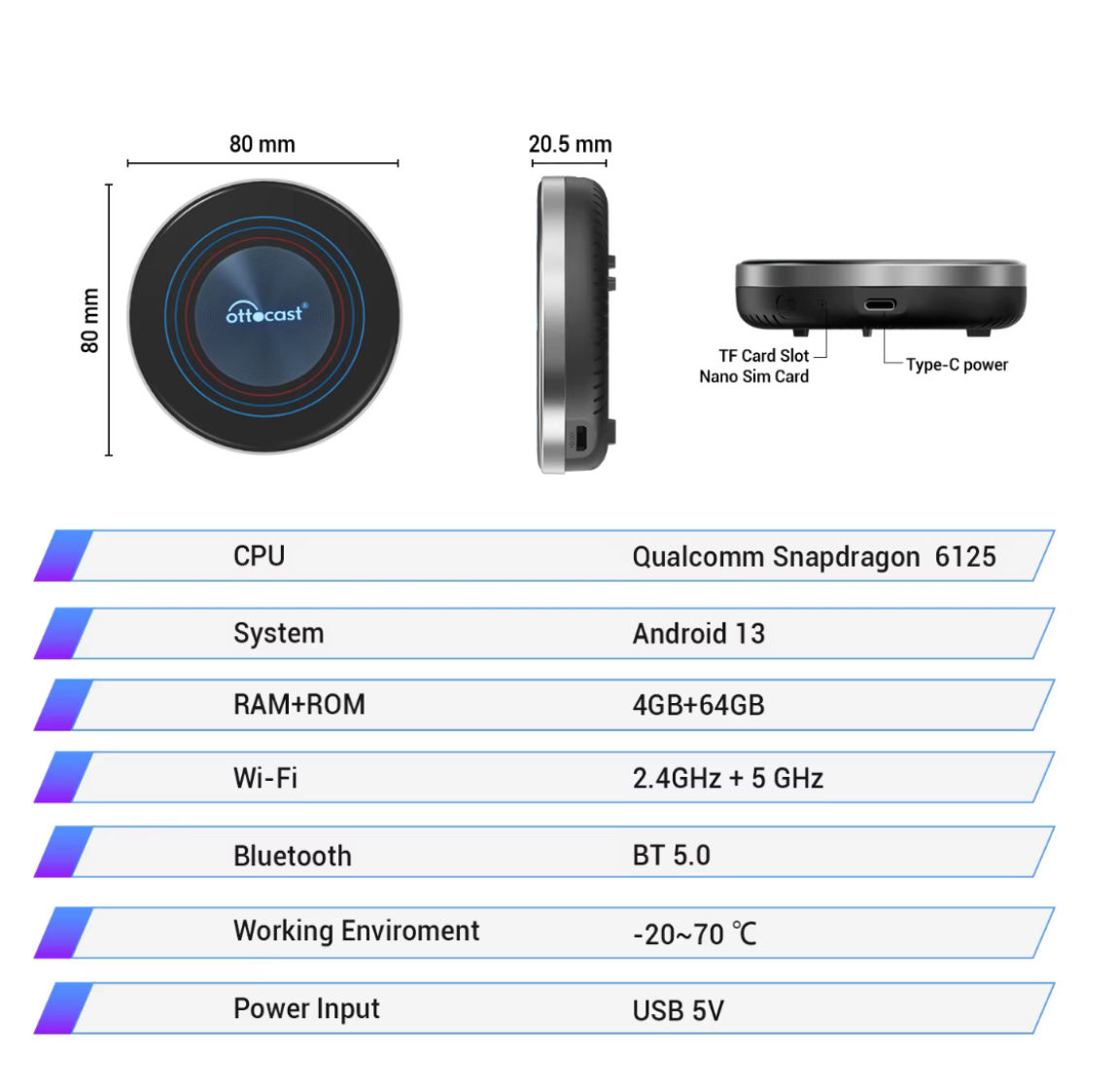 G30, BMW -Ottocast i3,Ai ТВ-бокс для BMW,iDrive , Car Play , Android Auto фото 8