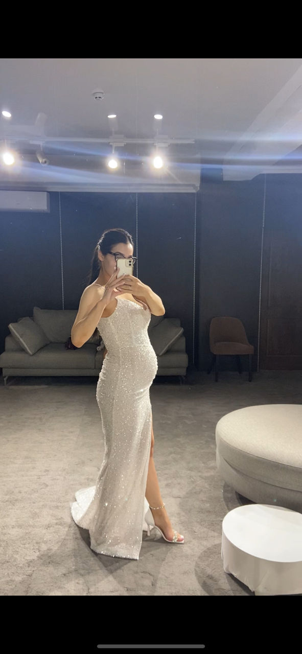 Rochie de mireasă PrivatoDress – mărimea S-M – potrivită și pentru gravide foto 2