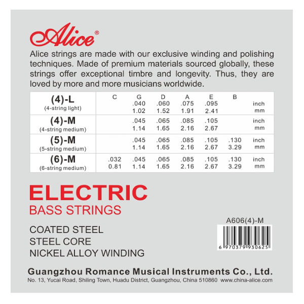 Alice Bass String Set pentru 4 corzi foto 1