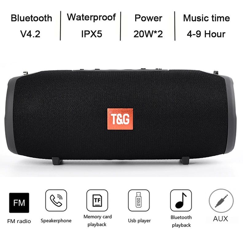 Портативная Bluetooth колонка TG-118, качественная копия JBL за 700 лей.