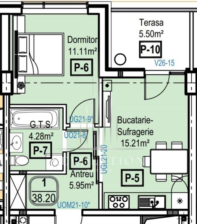Apartament cu 1 cameră,  Durlești,  Chișinău,  Chișinău mun. foto 2