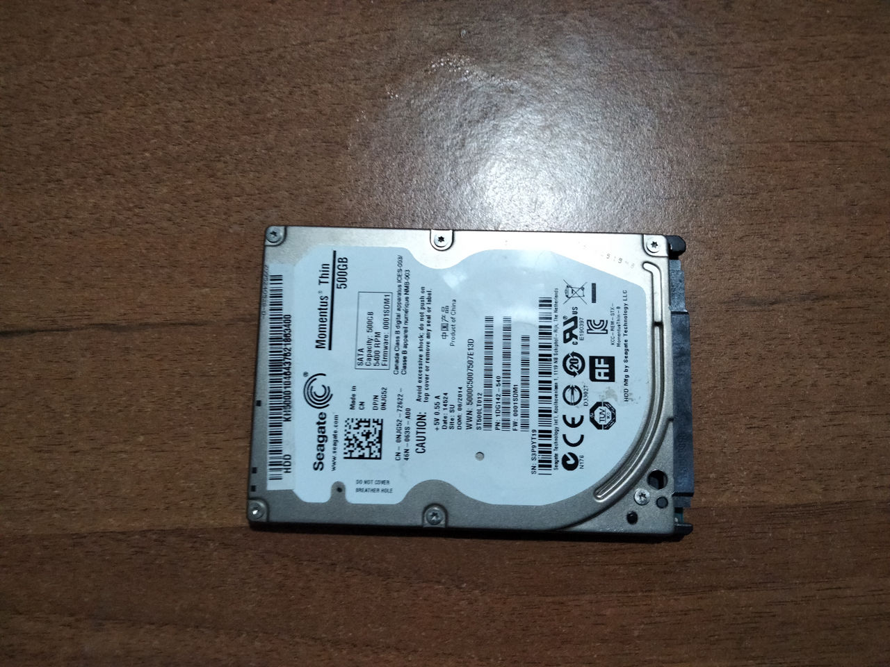 ST500LT012, S3P, SU, PN 1DG142-540, FW 0001SDM1, жесткий диск Seagate ...