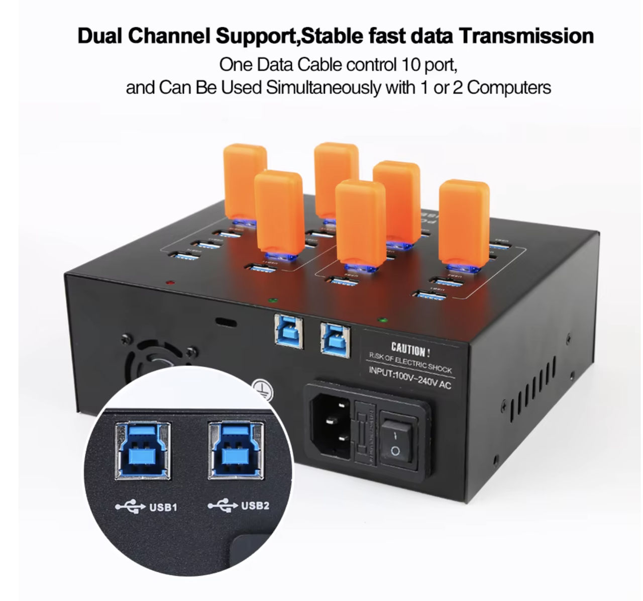 Sipolar A213P Hub 5Gbps 20 Ports USB3.0 foto 1
