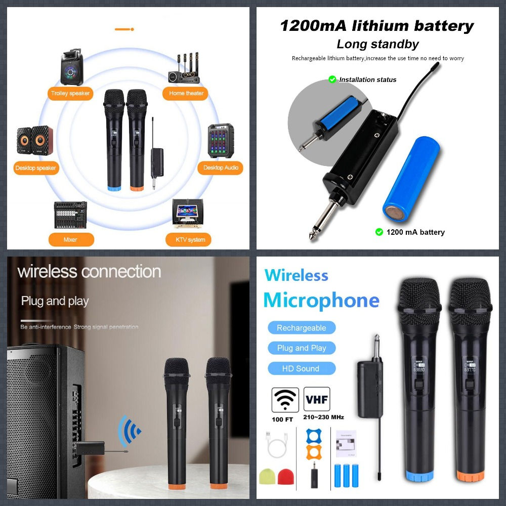 Microfon Karaoke 3 în 1 wireless cu difuzor, Microfon Karaoke WS858 Bluetooth foto 3