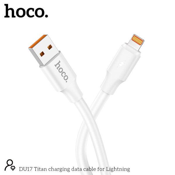 Cablu de date de încărcare Hoco DU17 Titan pentru Lightning foto 3