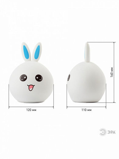 Силиконовый  LED ночник в форме зайчика фото 7
