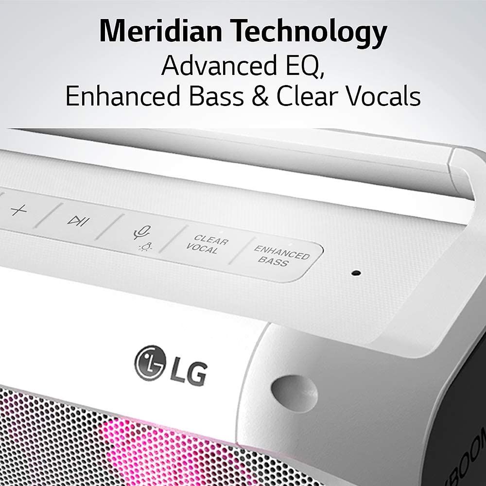 LG PK7W Xboom Go Water-Resistant Wireless Bluetooth Party Speaker with Up To 22 Hours Playback - Whi foto 9