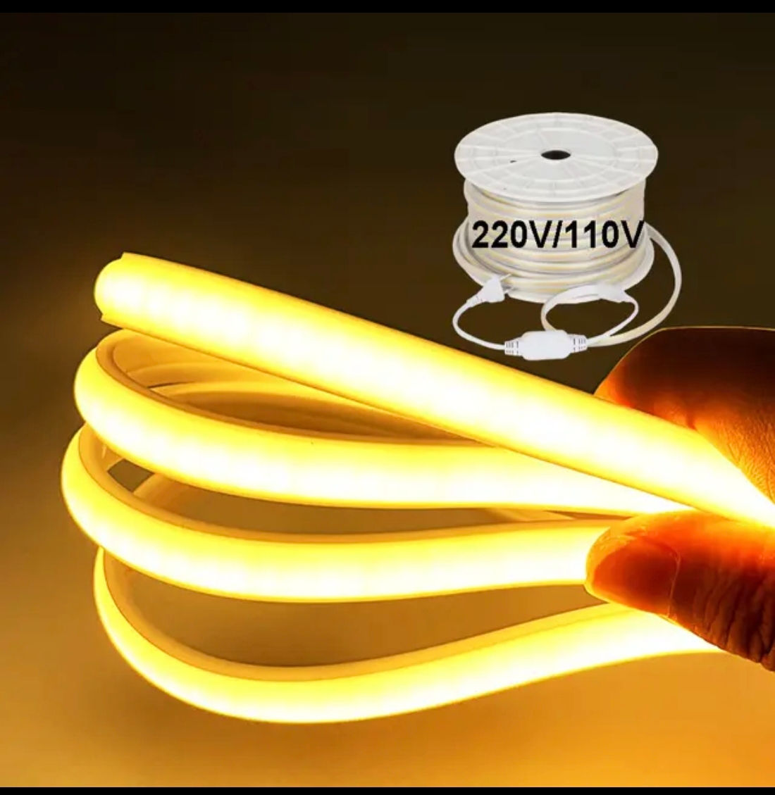 Banda led 220V COB,alb,alb-cald,albastru,rosu,verde. foto 3