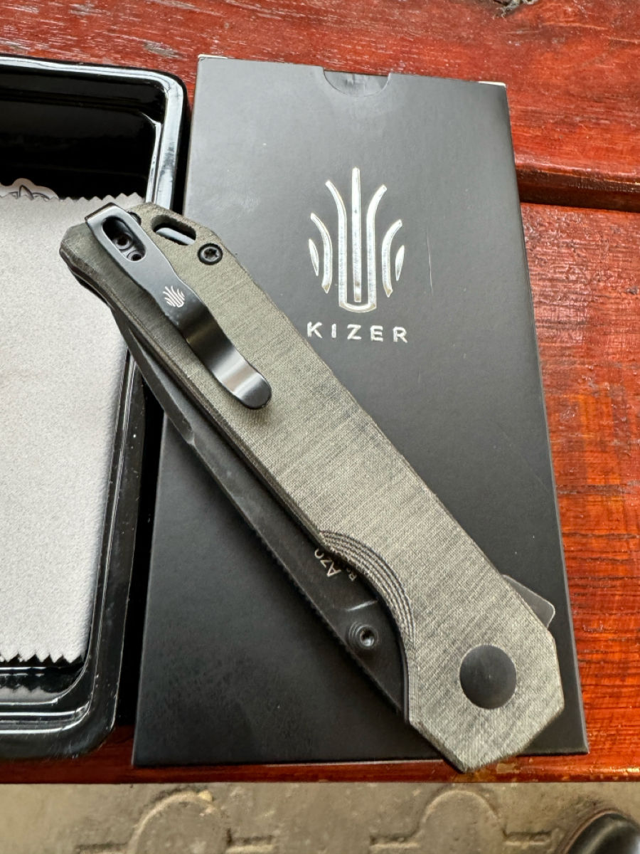 Нож Kizer Begleiter XL, Micarta - высокоуглеродистая сталь154CM / на керамических подшипниках фото 3