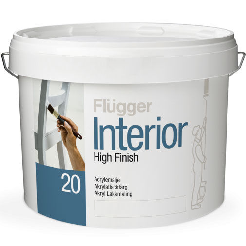 Краска для мебели матовая акриловая  Flugger Interior High Finish 5 ,Flugger Interior High Finish 20 foto 1