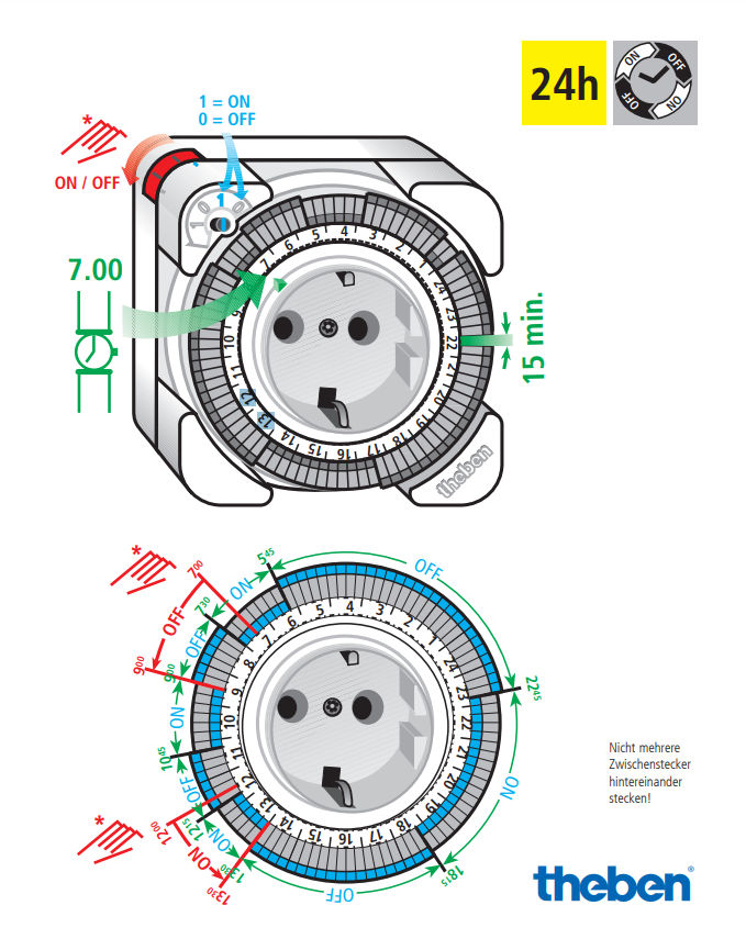 Theben Timer 26 - Prise Analogique Programmable  La Minuterie Du Rospegetable Theben-timer 26 Lectr foto 13