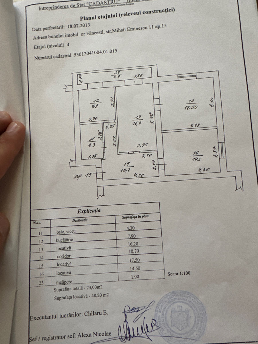 Apartament cu 3 camere,  Centru,  Hîncești,  Hîncești foto 3