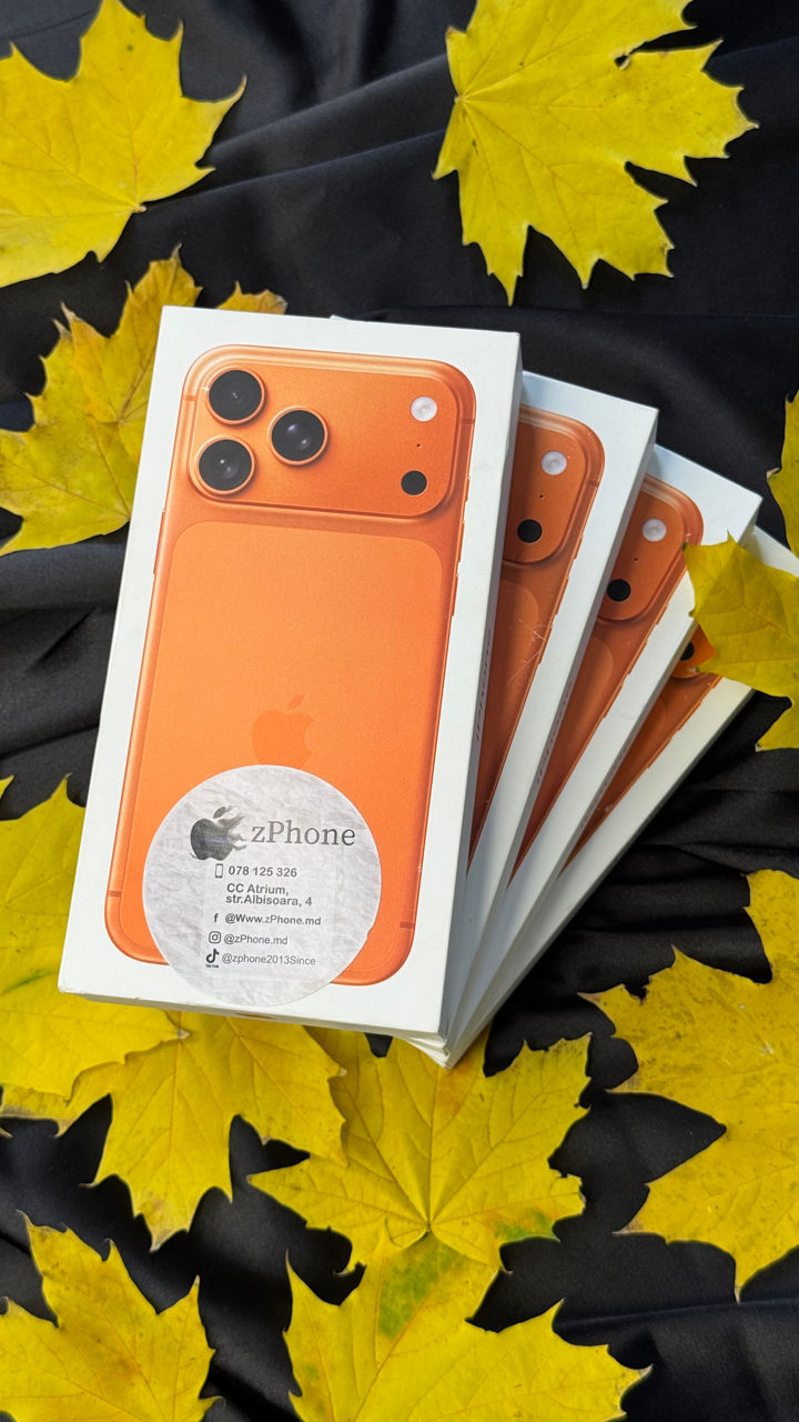 iPhone 17 Pro Max 256Gb Magazin zPhone Garanție 24Luni (128GB/256GB/512GB/1TB) all collors foto 0