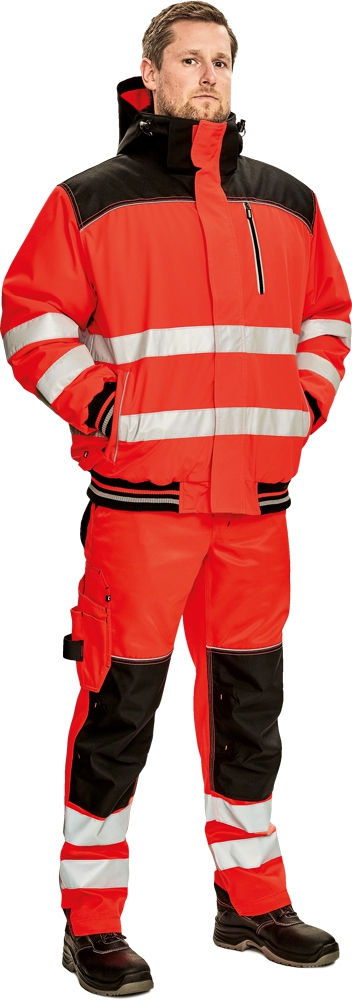 Knoxfield jachetă de iarnă hi-vis cu bandă elastică Roșu / Зимняя куртка Knoxfield hi-vis на рези... foto 1