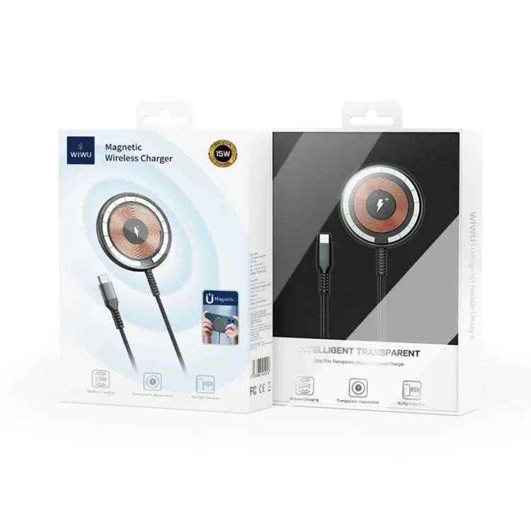 Încărcător wireless magnetic transparent Wiwu M14 foto 4