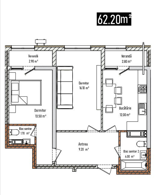 Apartament cu 2 camere,  Centru,  Ghidighici,  Chișinău mun.