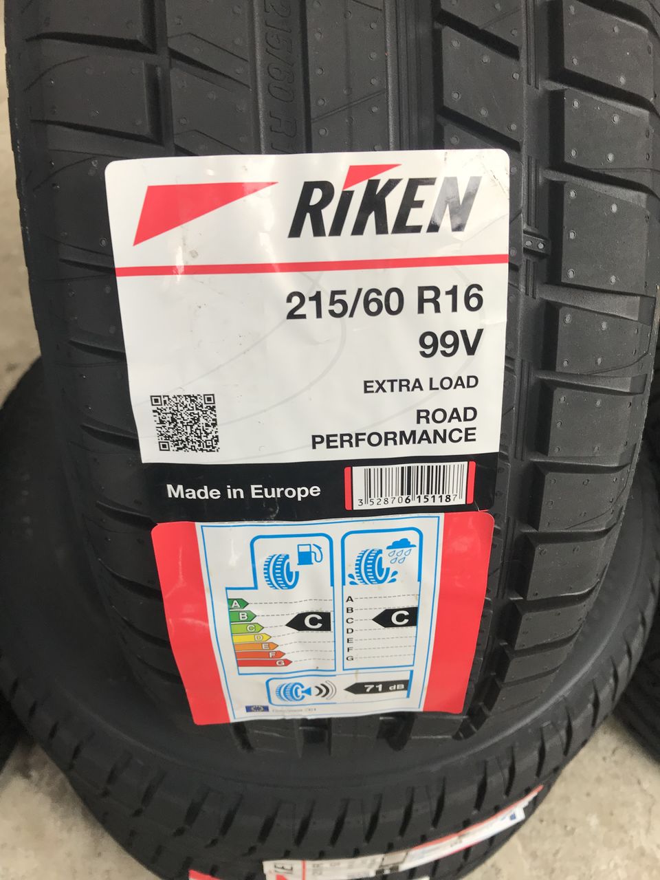 215/60 R16 Riken Road Performance (Michelin Group) / Доставка, livrare toata Moldova фото 1