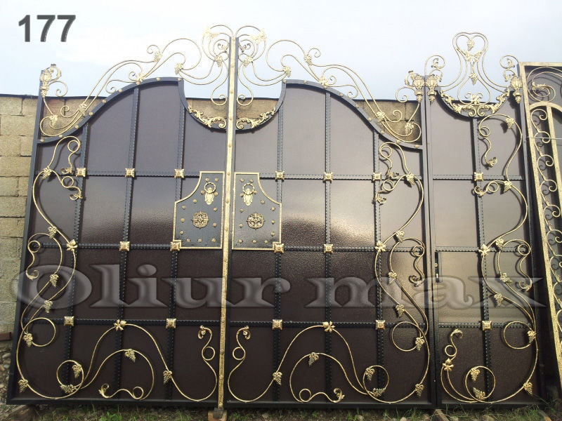 Porți, garduri, balustrade, copertine , gratii, uși metalice și alte confecții din fier forjat. foto 4
