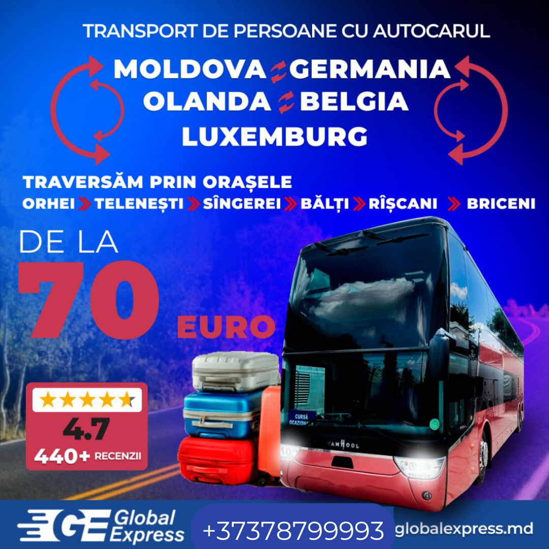 Transport de Pasageri și Colete  Moldova  Belgia  Olanda  Germania  Luxemburg. foto 0