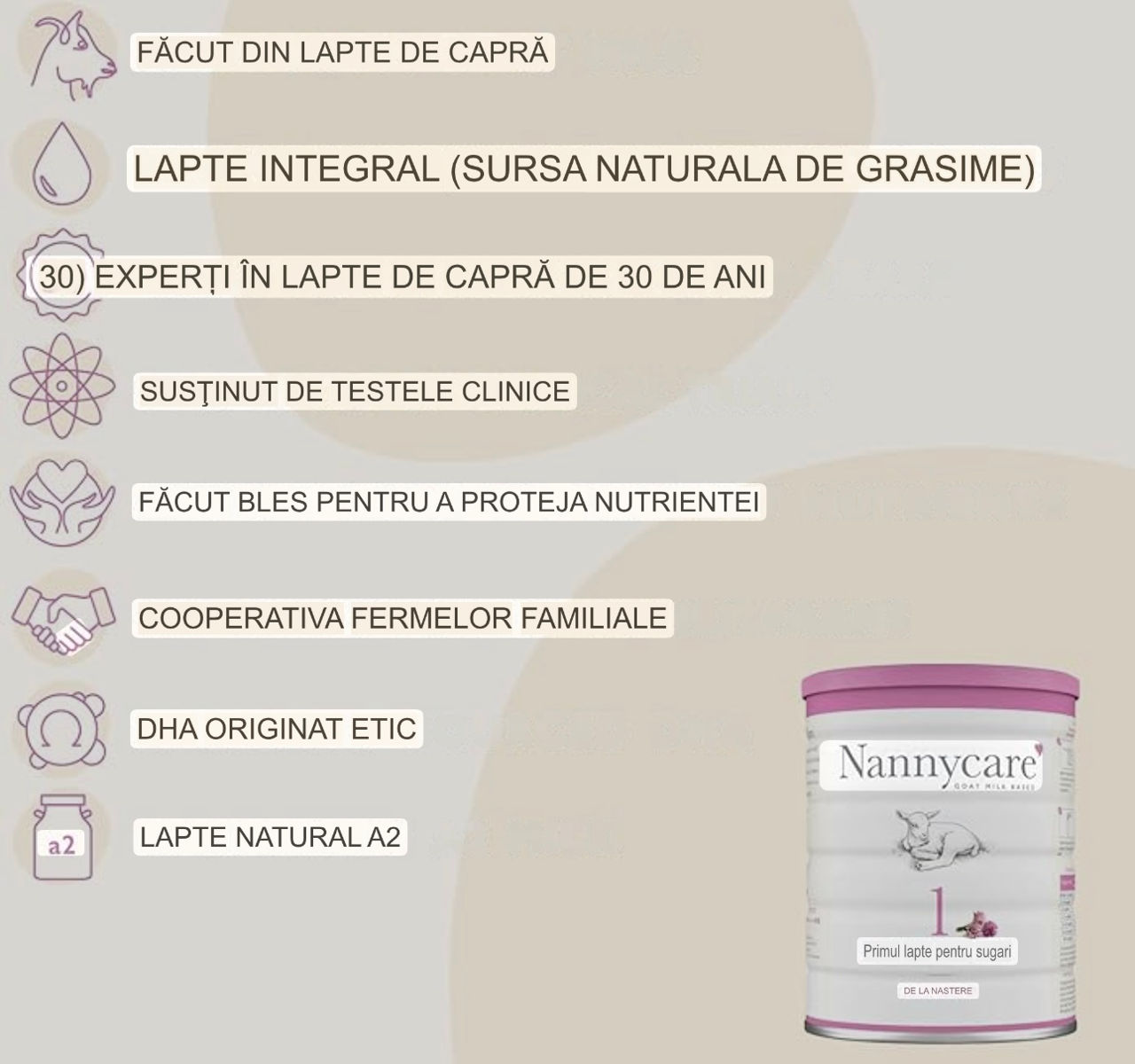 (5) Nannycare 1 lapte pentru primul sugar pe baza de lapte de capra de la nastere praf bebelus copii foto 8