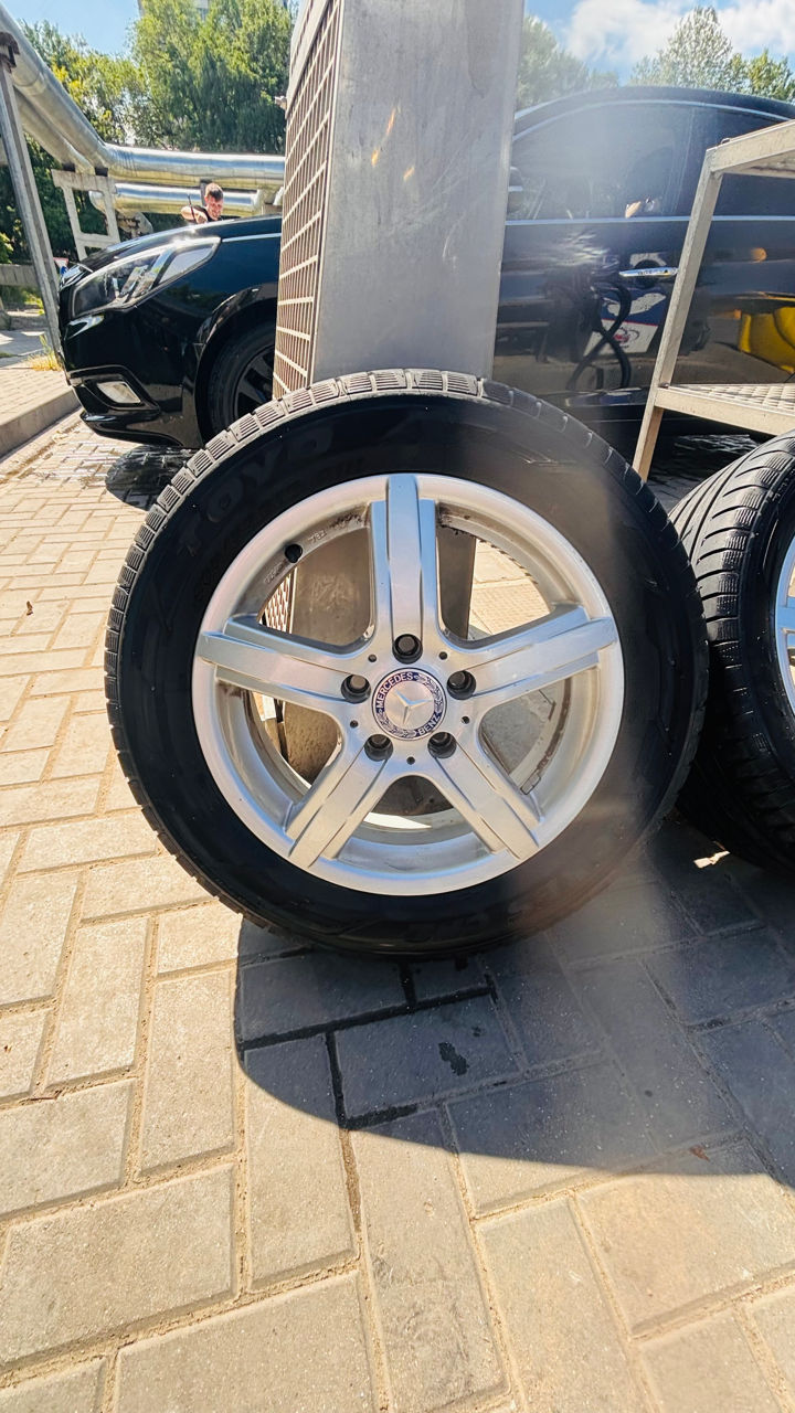 205/55R16 91H летняя резина и диски от Mercedes оригинал foto 3