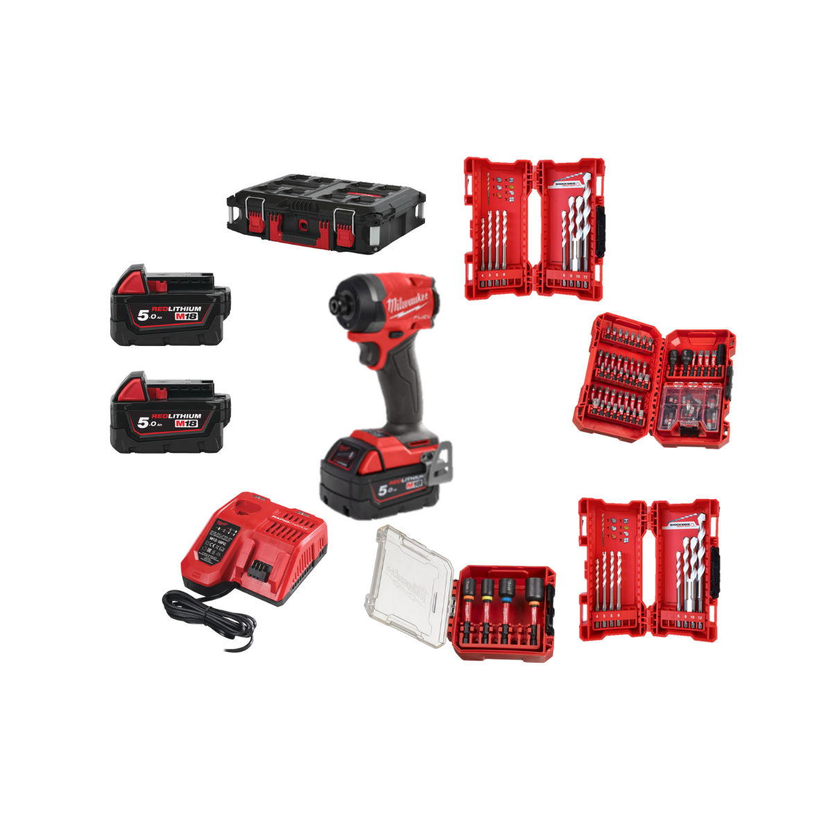 Masina de insurubat cu impact / аккумуляторный винтоверт milwaukee m18 fid3100p-502p 1/4 hex 226nm foto 0