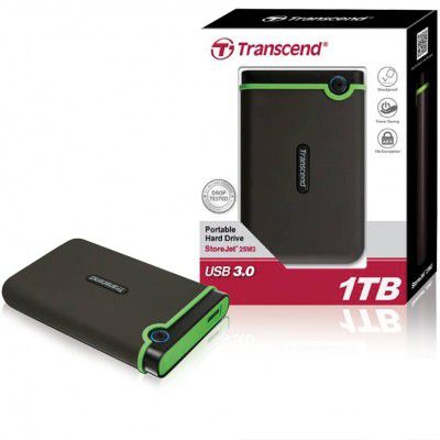 Transcend StoreJet 25D3 USB 3.0 1000GB 1TB 2.5/" External Hard Drives White