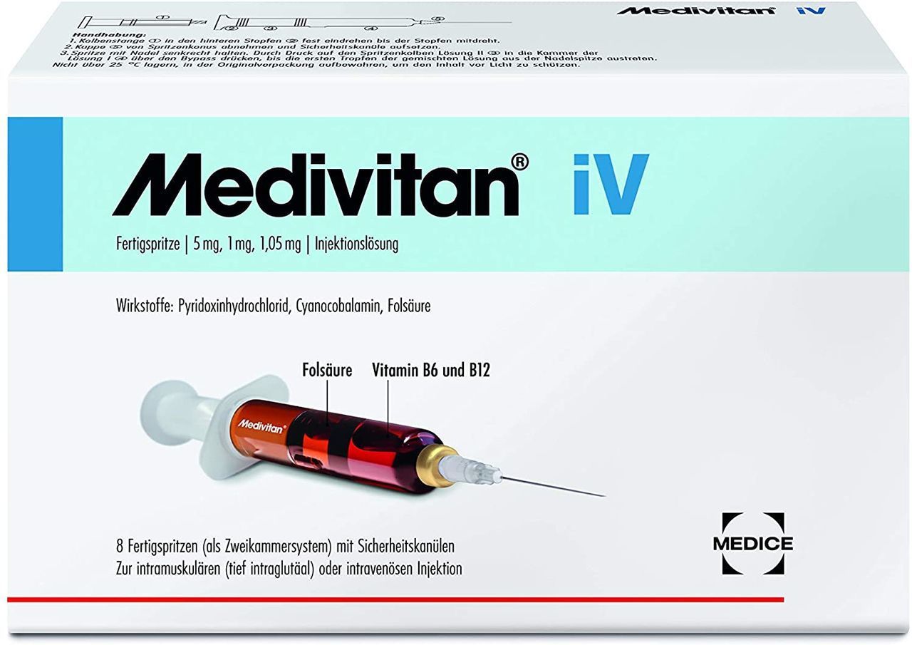 Medivitan IV, Vitamine B6, B12 și Acid Folic.