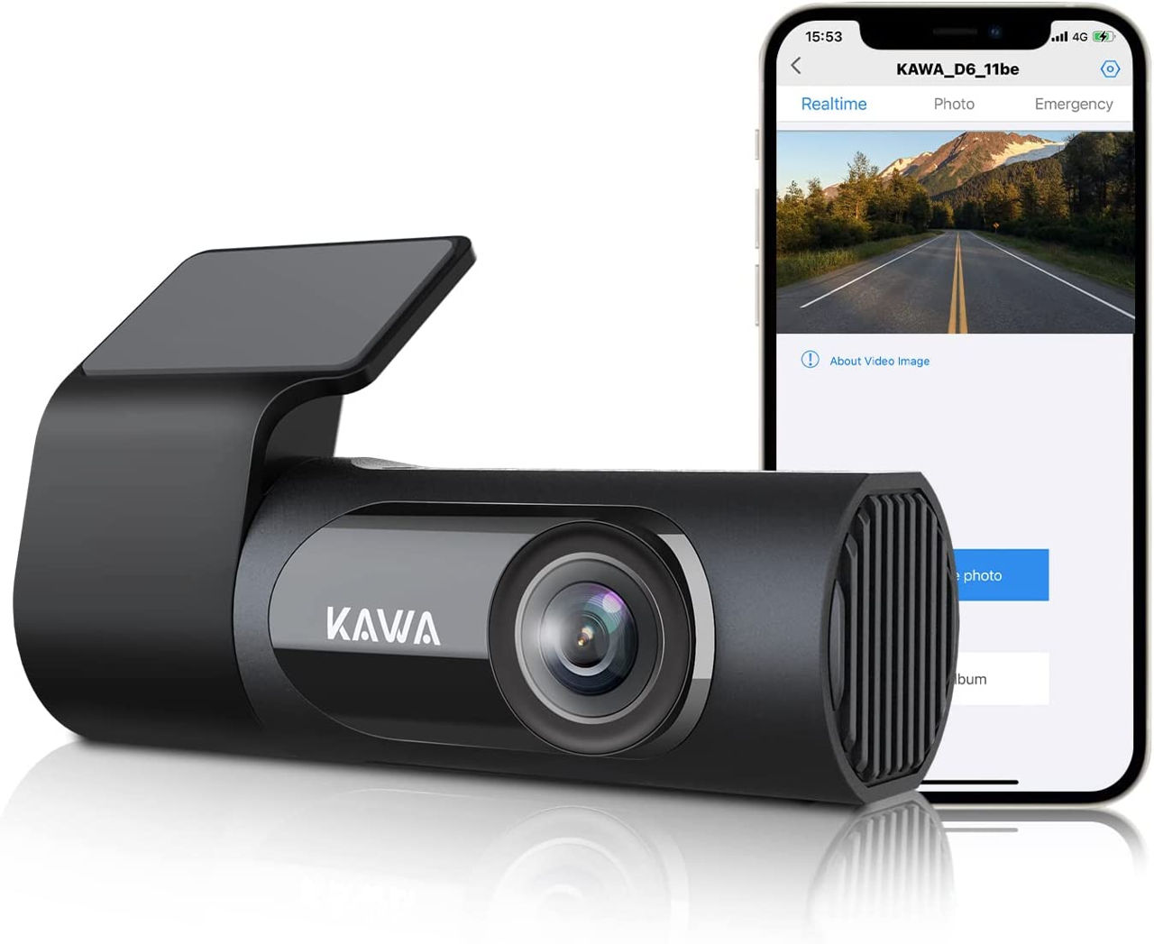 Cameră de bord kawa D6 dash cam 2k 1440p full hd foto 0