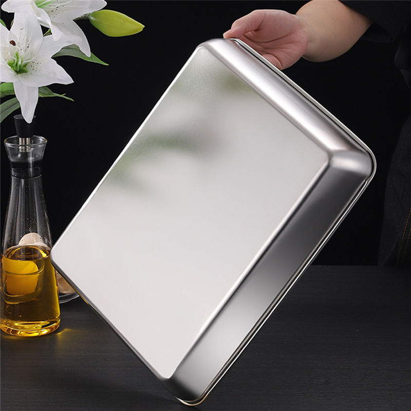 Tavă inox pentru cuptor  31,5*24,5*3 cm (1104-2) foto 1