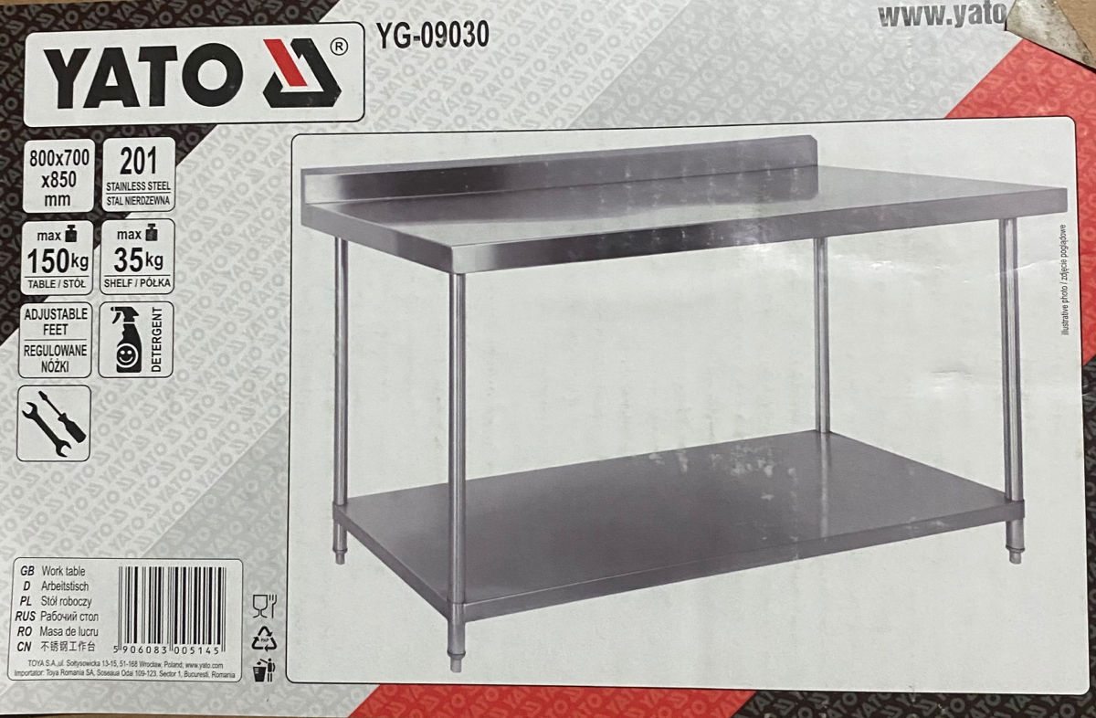 Masa inox 800*700*850 фото 0