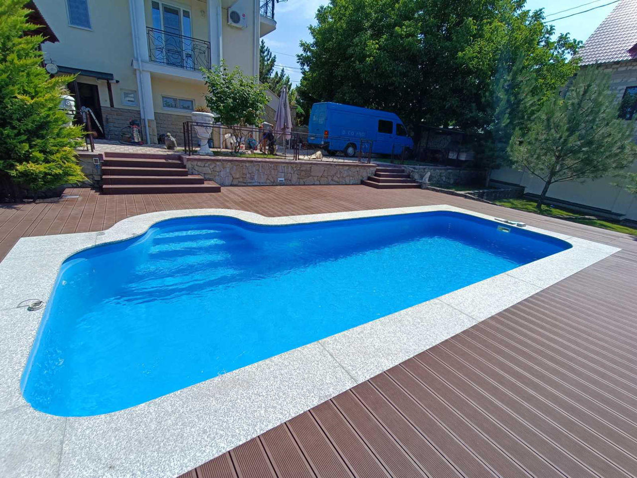 Decking WPC sistem de pavare pentru terase si piscine террасная доска древесно-полимерный композит foto 3