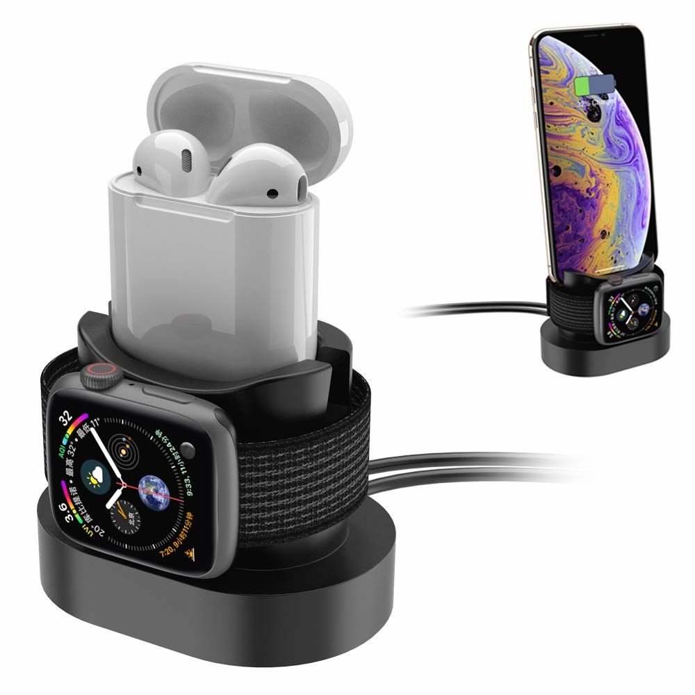 Подставка для зарядки Apple Watch - Iphone - Airpods - в подарок чехол для  Airpods - 200 лей