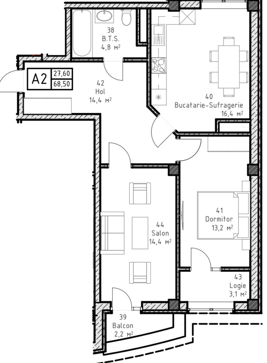 Apartament cu 2 camere,  Periferie,  Ialoveni foto 4