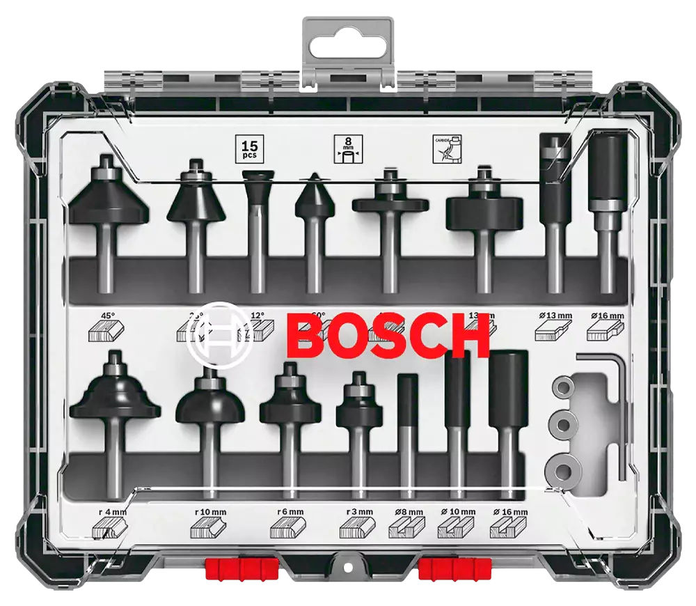 Set 15 freze pe lemn Bosch Ø6 mm/Ø8 mm - livrare, credit !!! foto 2